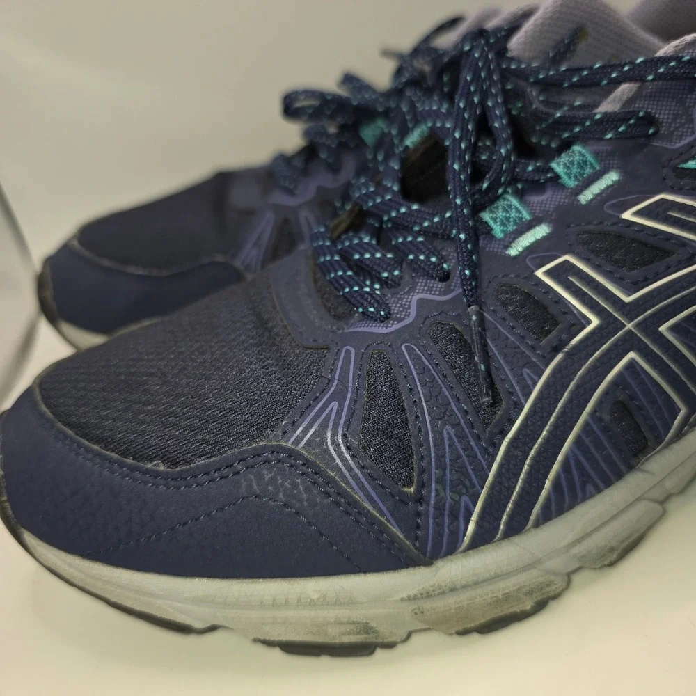 ASICS Gel Venture 7 Womens 11 Wide Navy Blue Trail Running Shoes 1012A477